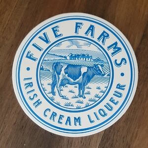 FIVE FARMS IRISH CREAM LIQUEUR 5" Sticker